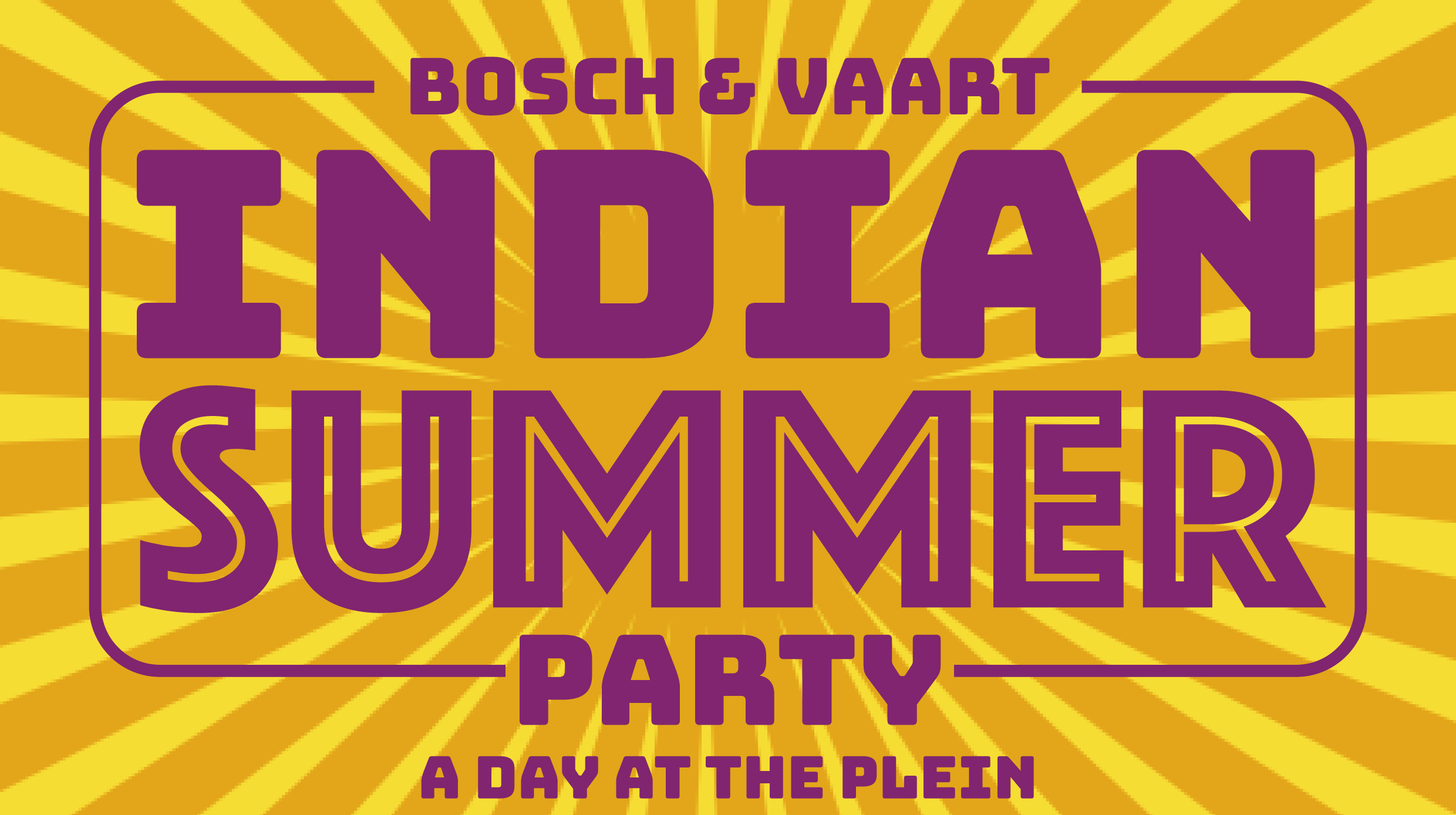 Zaterdag 17 september Indian Summer Party- A Day at the Plein