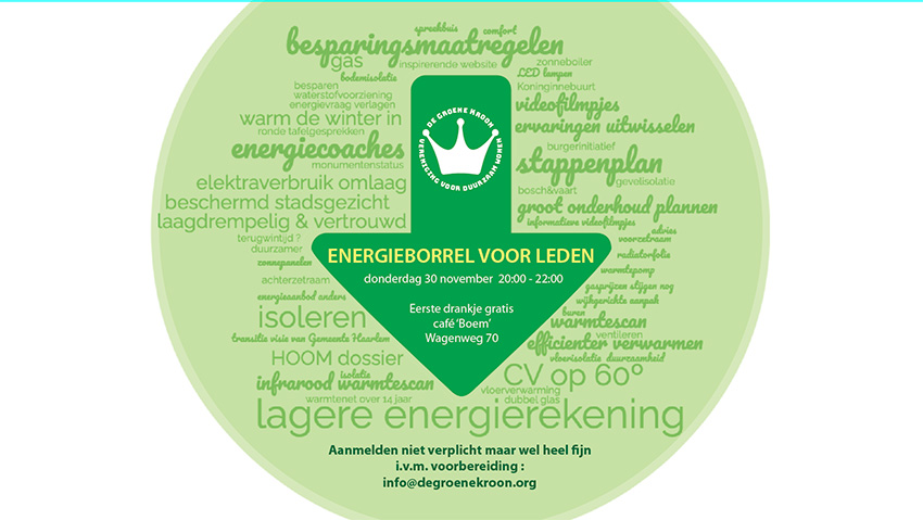 Groene Kroon Energie Borrel: 30 november 2023